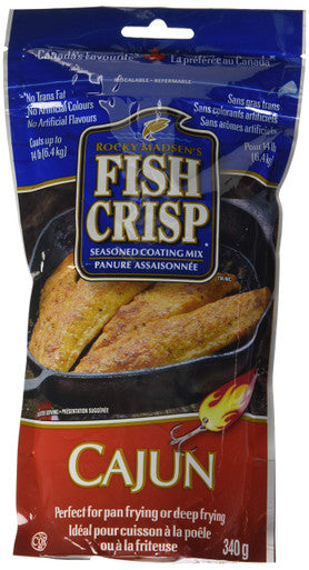 Rocky Madsen's Fish Crisp, Seasoned Coating Mix, Cajun, 340g/12oz., {Imported from Canada}