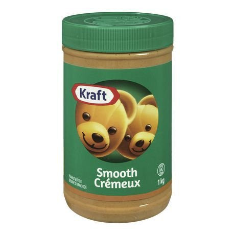 Kraft Peanut Butter Smooth 1 Kg/ 2.2 lbs., {Imported From Canada}