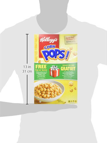 Kellogg's Corn Pops Cereal Family Size, 515g/18.2 oz., {Imported from Canada}