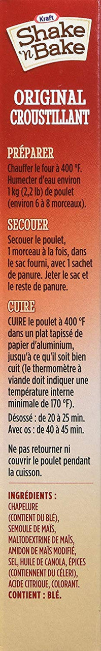 Kraft Shake 'n Bake Original Coating Mix, 142g/5oz., {Imported from Canada}