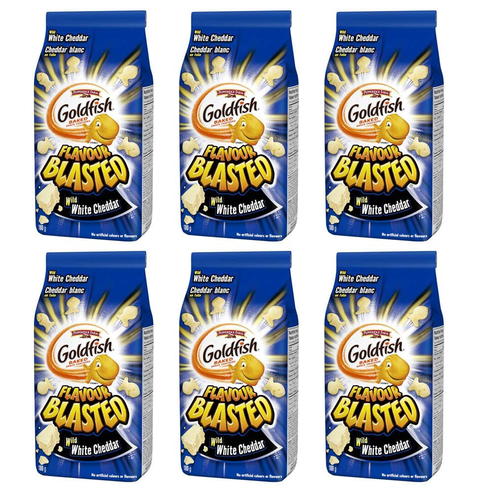 Goldfish Flavour Blasted Wild White Cheddar Crackers 180g/6.3oz, 6-Pack ...