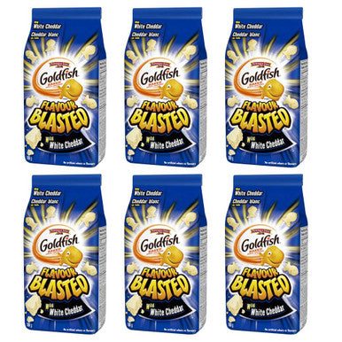 Goldfish Flavour Blasted Wild White Cheddar Crackers 180g/6.3oz, 6-Pack {Imported from Canada}