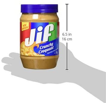 Jif Crunchy Peanut Butter, 1kg/2.2lbs., {Imported from Canada}