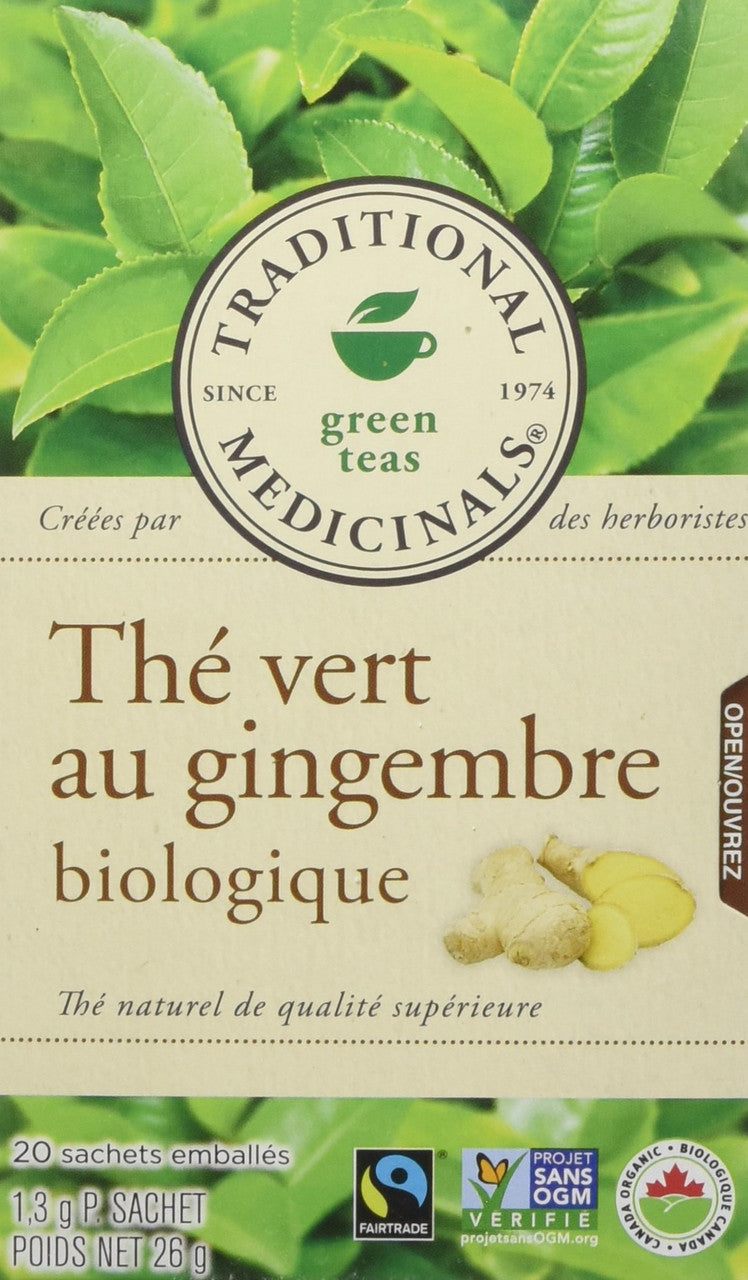 Traditional medicinals organic green tea ginger,  (20ct) {Imported from Canada}