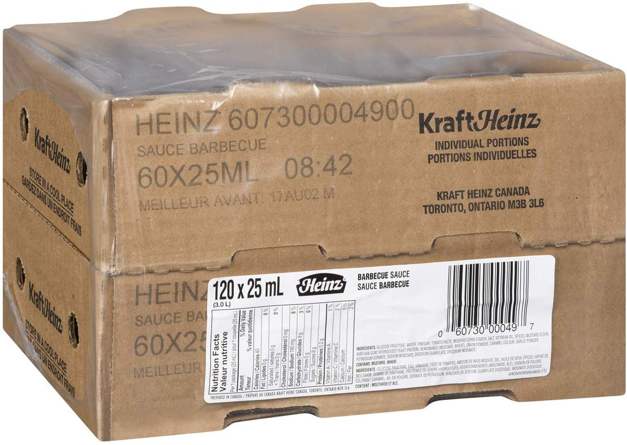 HEINZ Barbeque Dip Cups, 25ml/0.8 oz., 120pk {Imported from Canada}