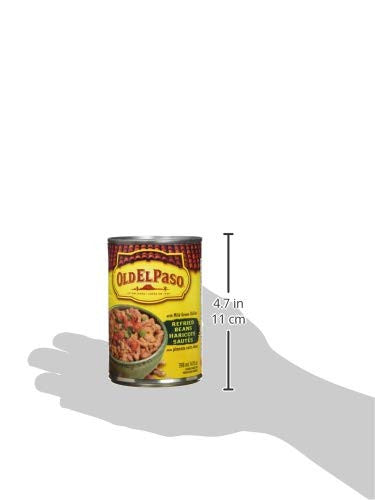 Old El Paso Refried Beans with Mild Green Chilies, 398ml/13.5oz. - Size Comparison