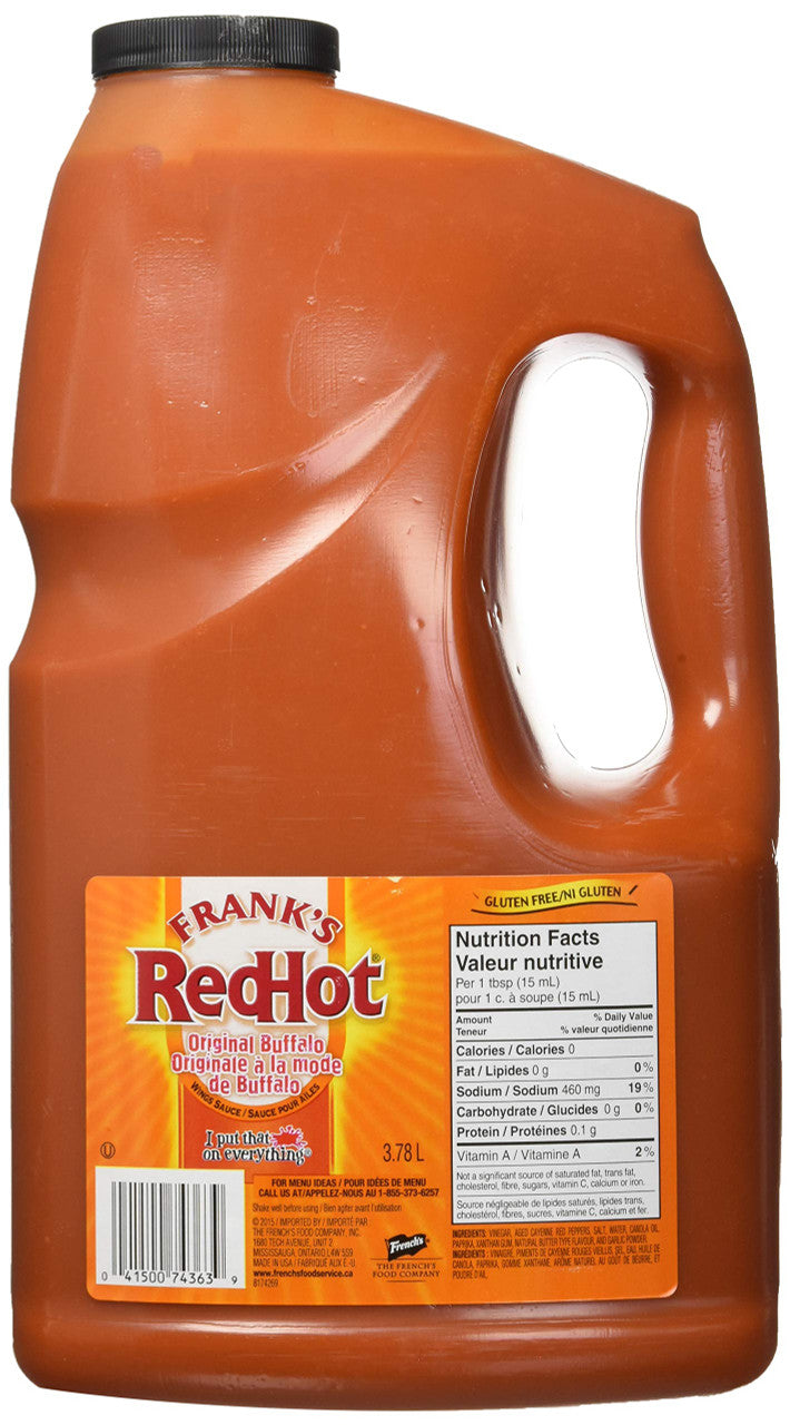 Frank's RedHot Hot Sauce Buffalo Wings Sauce 3.78L/1 Gallon {Imported from Canada}