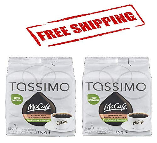 McCafe Premium Roast Decaffeinated Coffee Tassimo 14 T-discs, 2pk {Imported from Canada}