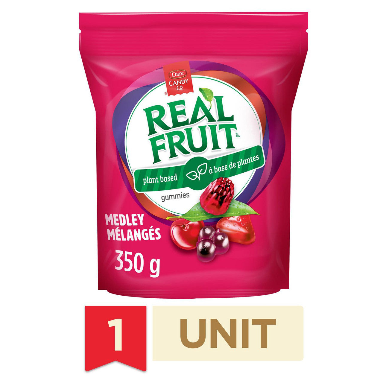 Dare Real Fruit Gummies, Fruit Medley, 350g/12.3oz., {Imported from Canada}