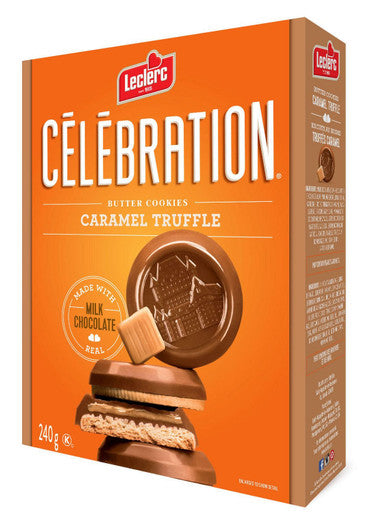 Leclerc Celebration Caramel Truffle Real Milk Chocolate 240g {Canadian}