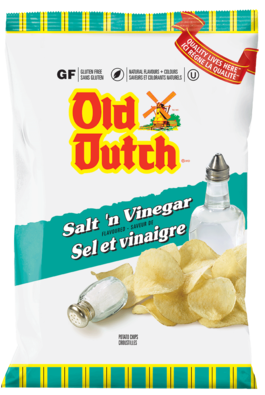 Old Dutch Salt 'n Vinegar Potato Chips, 40g/1.4 oz., {Imported from Canada}