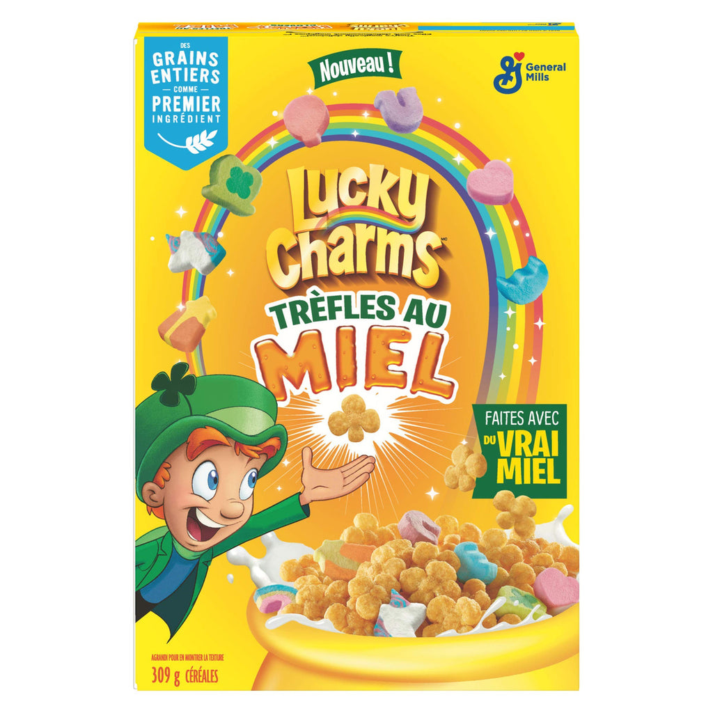 Lucky Charms Honey Clovers Cereal, 309g/10.9 oz., Box {Imported from Canada}