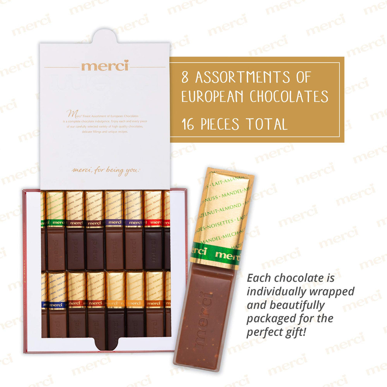 Merci European Chocolates, 7 Ounce Box,  {Imported from Canada}