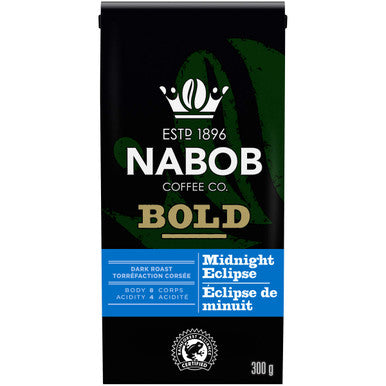 Nabob Bold Midnight Eclipse Ground Coffee, 300g/10.6 oz., {Imported from Canada}