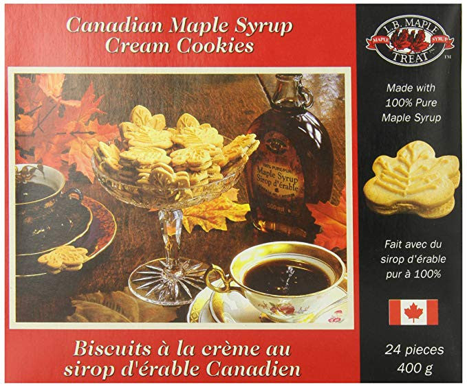 LB Canadian Maple Leaf Sugar Cream Cookies Candy Treat 400g 14 oz. {Canadian}