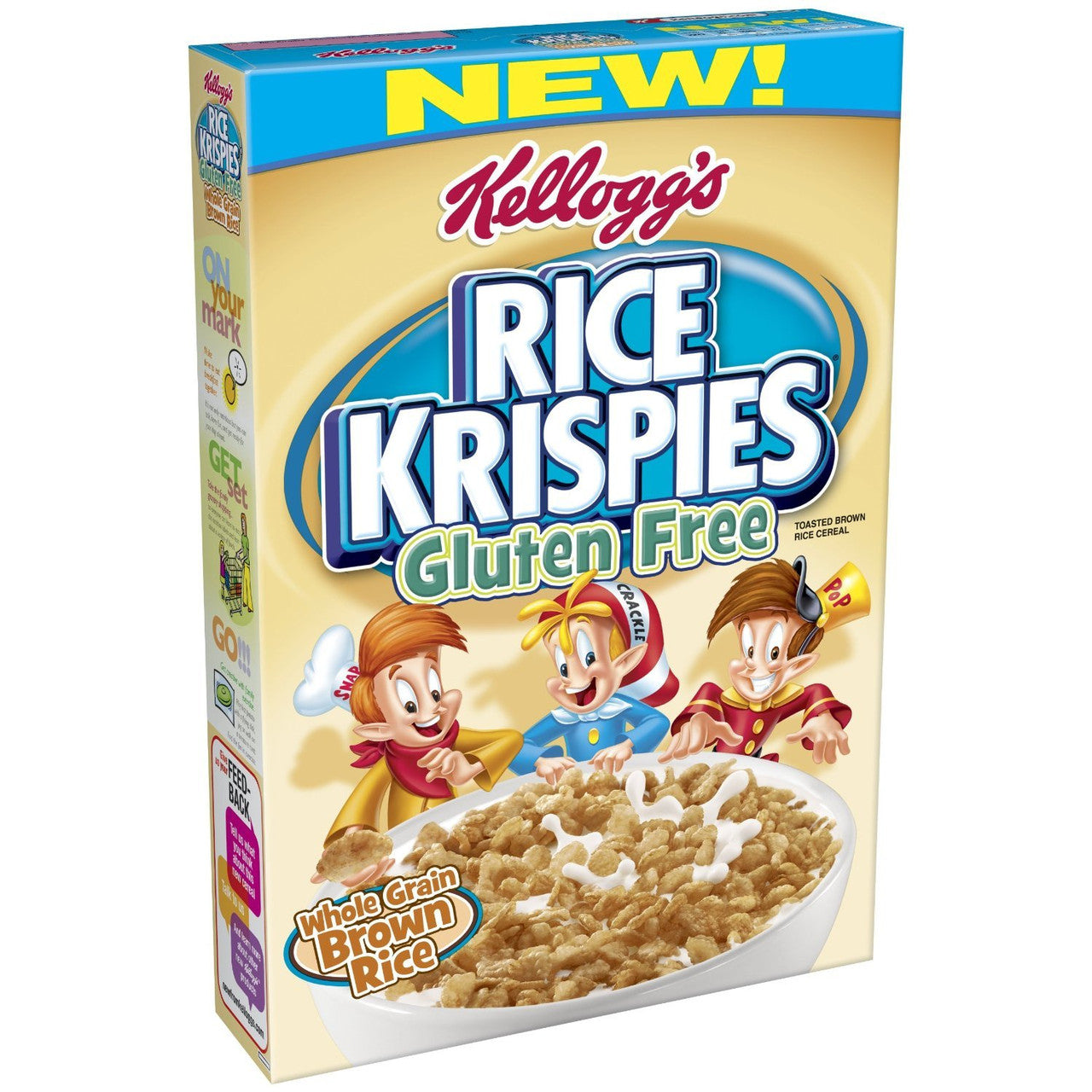 Kellogg's Rice Krispies Gluten Free Cereal, Whole Grain Brown Rice  (2 Pack)
