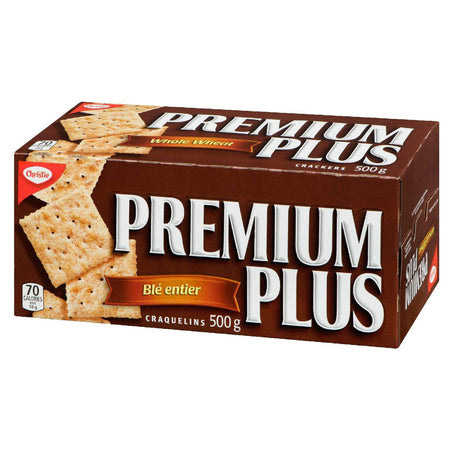 Christie Premium Plus Whole Wheat Crackers 500g/17.6oz (Imported from Canada)