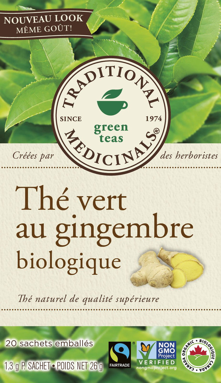 Traditional medicinals organic green tea ginger,  (20ct) {Imported from Canada}