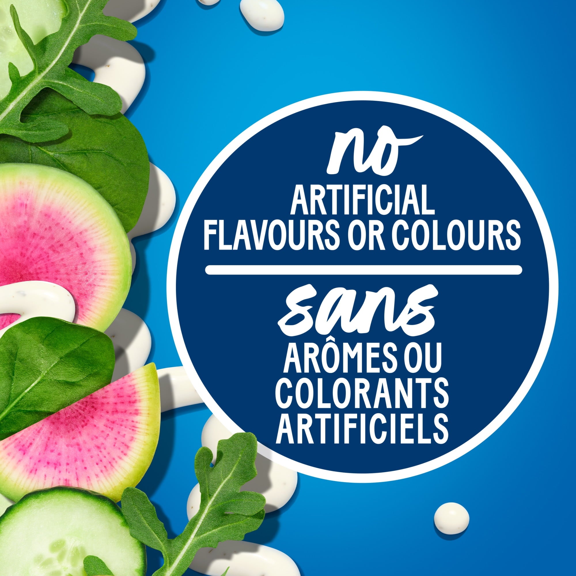 Kraft Creamy Caesar Dressing, no artificial flavors or colors label