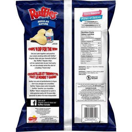 Lay's Ruffles Regular Potato Chips 350g/12.3 oz {Imported from Canada}