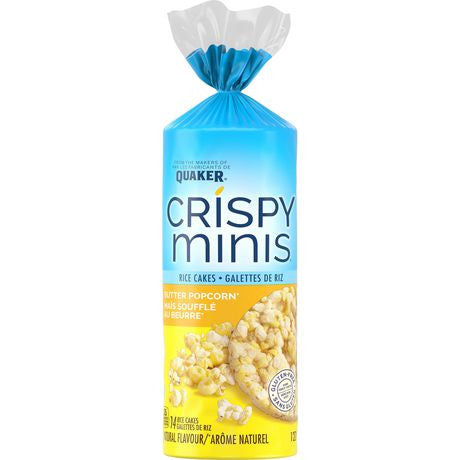 Quaker Crispy Minis Gluten-Free Butter Popcorn Rice Cakes, 127g/4.5 oz., {Imported from Canada}