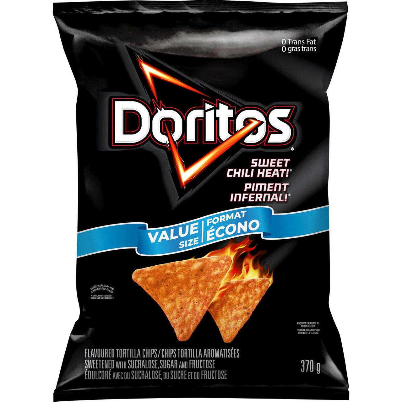 Doritos Sweet Chili Heat Tortilla Chips, 370g/13.1 oz., Value Size Bag, {Imported from Canada}