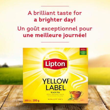 Lipton Yellow Label Tea, 200g/7.1oz - (100pk) {Imported from Canada}