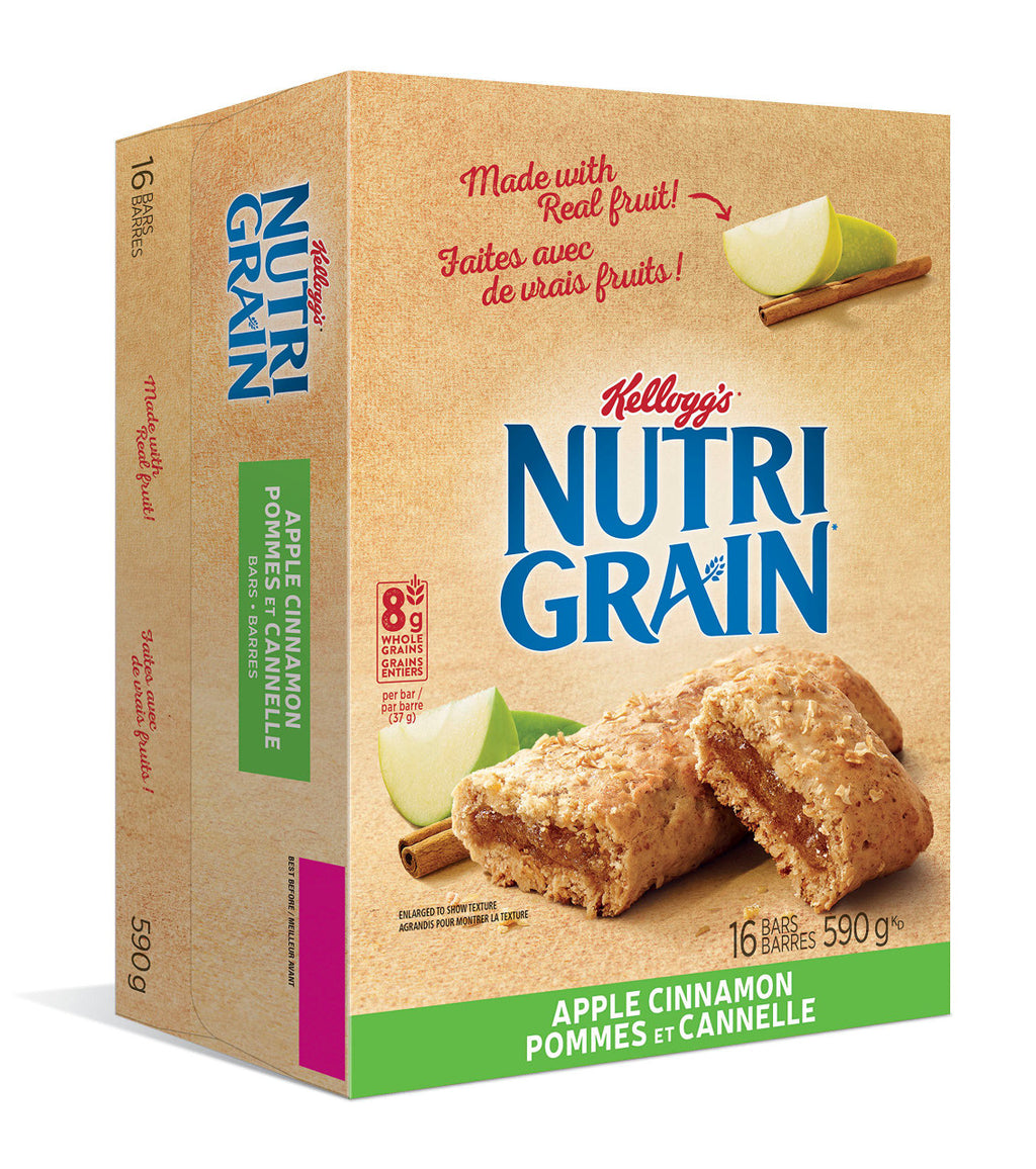 Kellogg's Nutri-Grain Apple Cinnamon 16 bars, 590g/20.8oz  {Canadian}