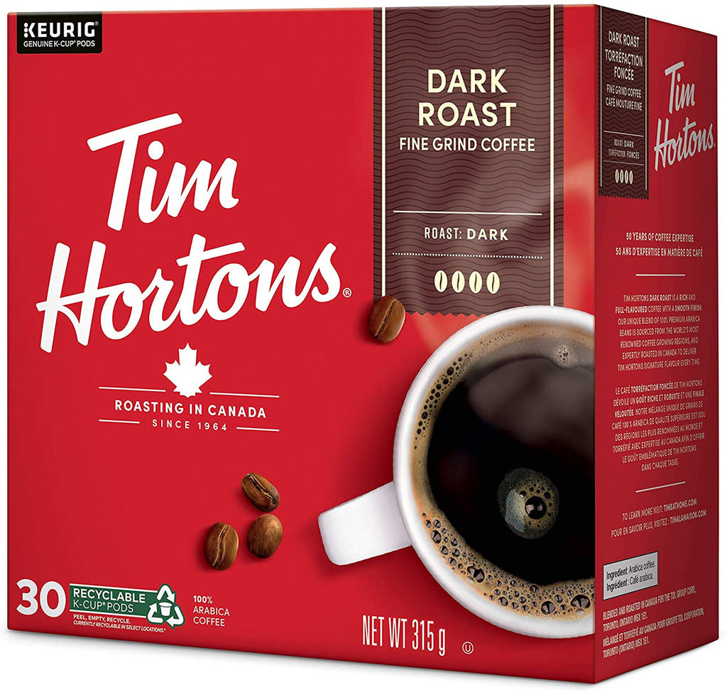 Keurig Tim Horton's Dark Roast K-Cup Pods, 30-pk {Imported from Canada}