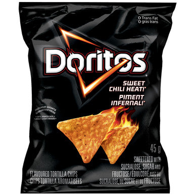 Doritos Sweet Chili Heat Tortilla Chips, 45g/1.6 oz., Vending Size {Imported from Canada}