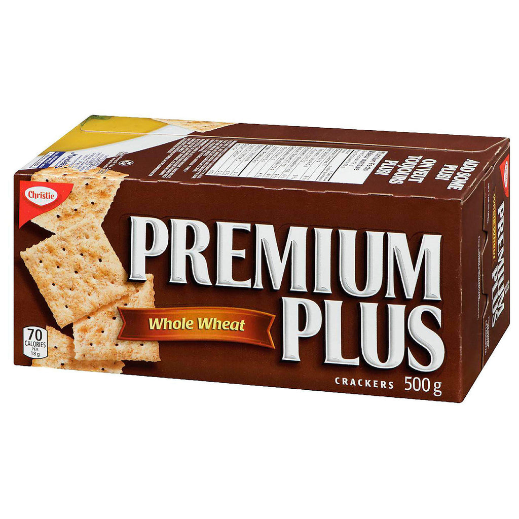 Christie Premium Plus Whole Wheat Crackers 500g/17.6oz (Imported from Canada)