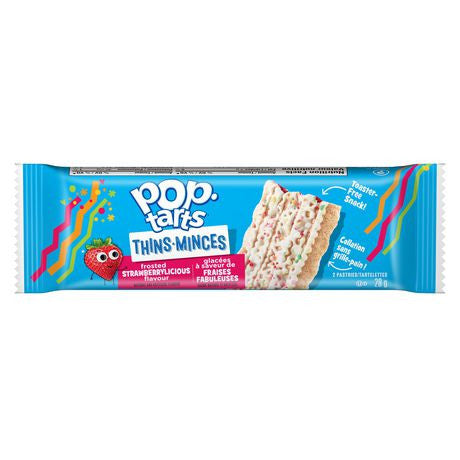 Pop-Tarts Thins, Frosted Strawberrylicious flavour, 140g/4.9 oz., {Imported from Canada}