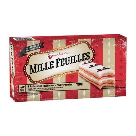 Vachon Mille Feuilles Flaky Pastries Snack Cakes, 291g/10.3 oz., 6 Cakes, {Imported from Canada}