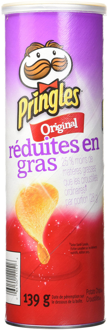 Pringles Reduced Fat Original Chips, 139g/4.9oz., {Imported from Canada}