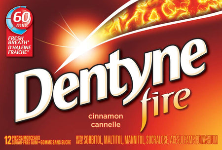 Dentyne Fire Bubble Gum, Cinnamon, 12x12/144ct, {Imported from Canada}