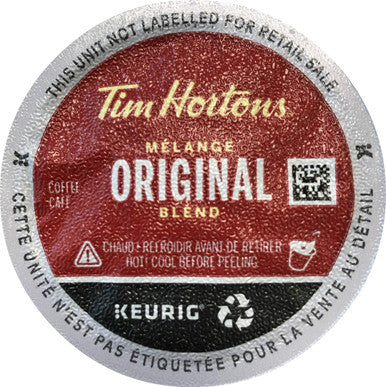 Tim Hortons Original Blend Medium Roast Coffee - 72 Single Serve K-Cups for Keurig Brewers