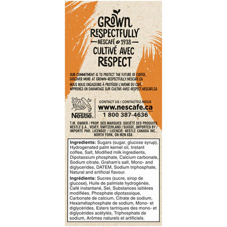 NESCAFE Sweet & Creamy Caramel, Instant Coffee Sachets, 18x19g {Imported from Canada}