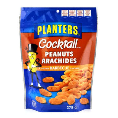 Planters Barbecue Cocktail Peanuts, 275g/9.7oz., 12 Pack, {Imported from Canada}