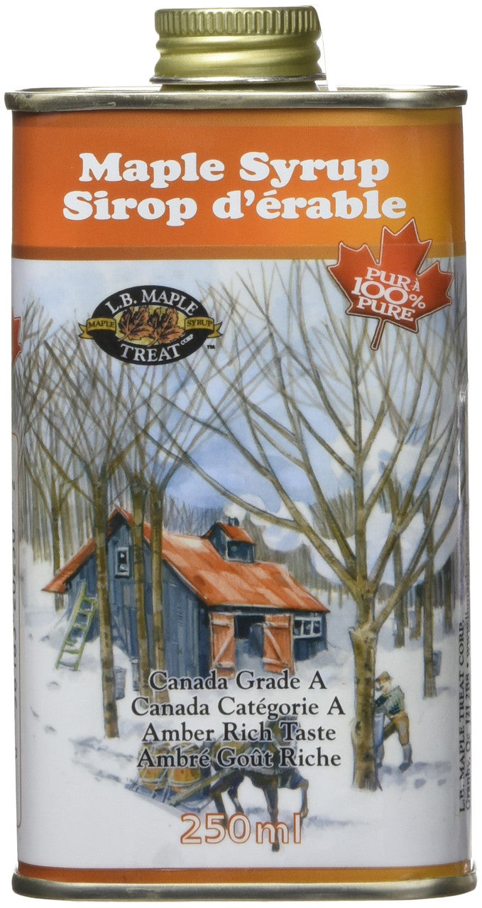 L B Maple Treat 250ml Tin Canada's #1 Medium Maple Syrup {Canadian}