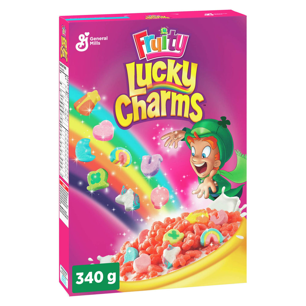 LUCKY CHARMS, Fruity Cereal, 340g/12oz., {Imported from Canada}