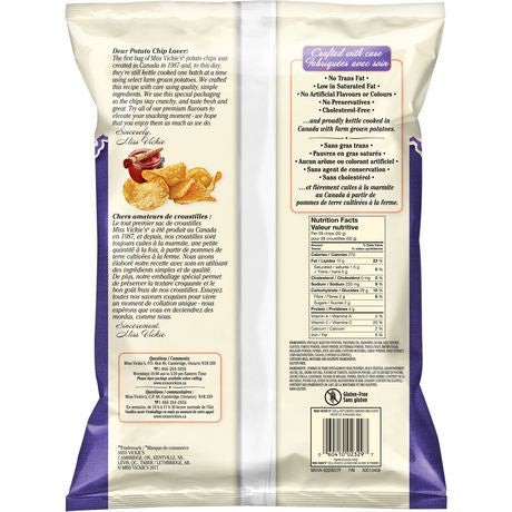 Miss Vickie's Kettle Cooked Applewood Smoked BBQ Potato Chips 220g {Canadian}