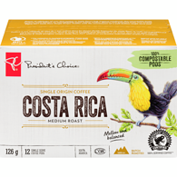 PC Keurig Single Serve Pods, 100% Costa Rican Medium Roast 126g {Imported from Canada}
