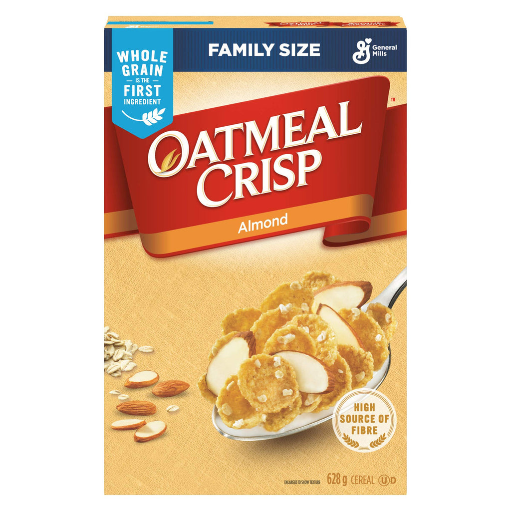 General Mills Oatmeal Crisp Almond Cereal, Family Size, 628g/22.2 oz., {Imported from Canada}