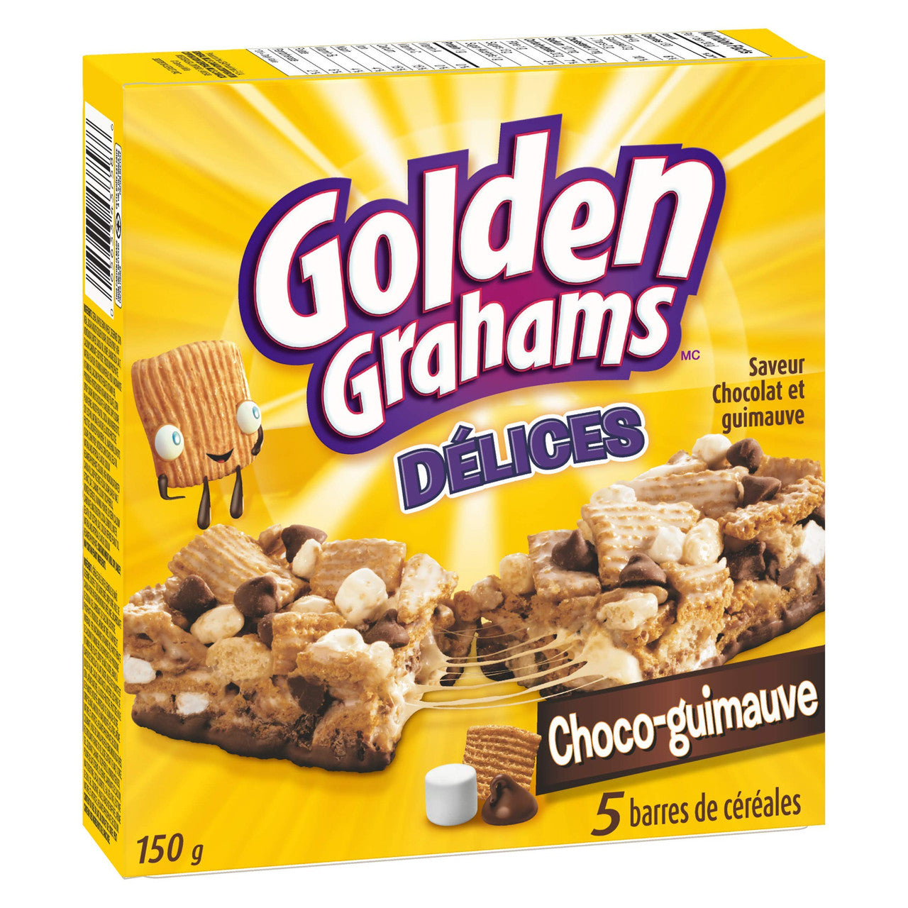 Golden Grahams Chocolate Marshmallow S'mores Cereal Bars, 5ct, 150g, {Imported from Canada}