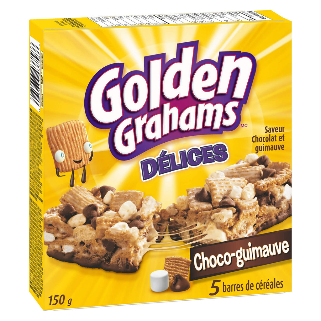 Golden Grahams Chocolate Marshmallow S'mores Cereal Bars, 5ct, 150g, {Imported from Canada}