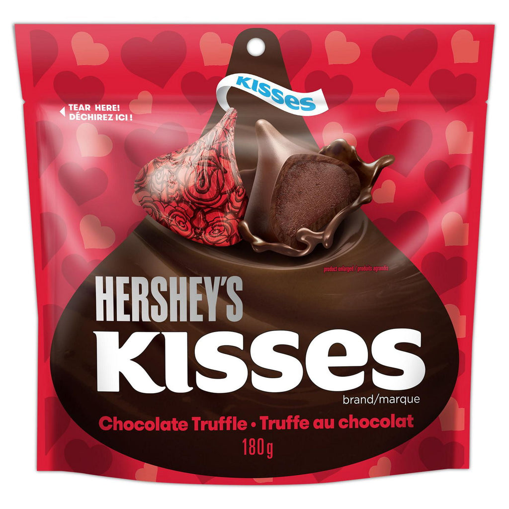 Hershey's Valentine's Day Milk Chocolate Truffle Kisses, 180g/6.3 oz. - Front