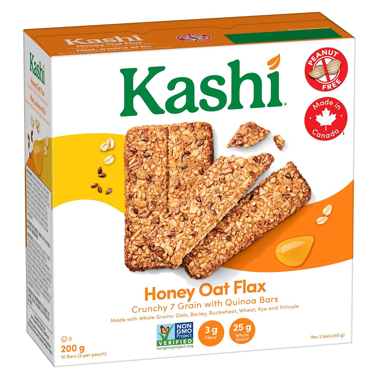Kashi, 7 Grain, Honey Oat Flax with Quinoa, 10 bars, 200g/7.1oz., {Canadian}