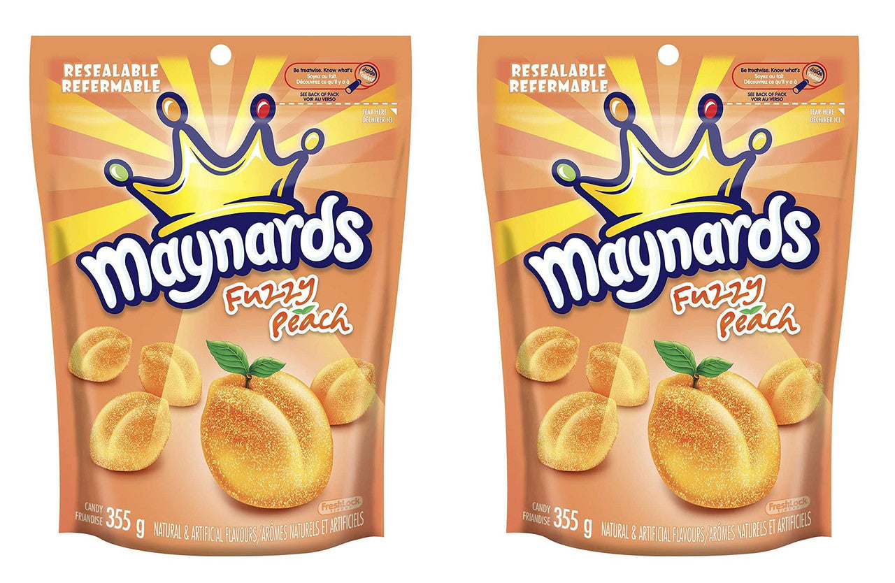 Maynards Fuzzy Peach 355g (12.5oz) Pack of 2, {Imported from Canada}