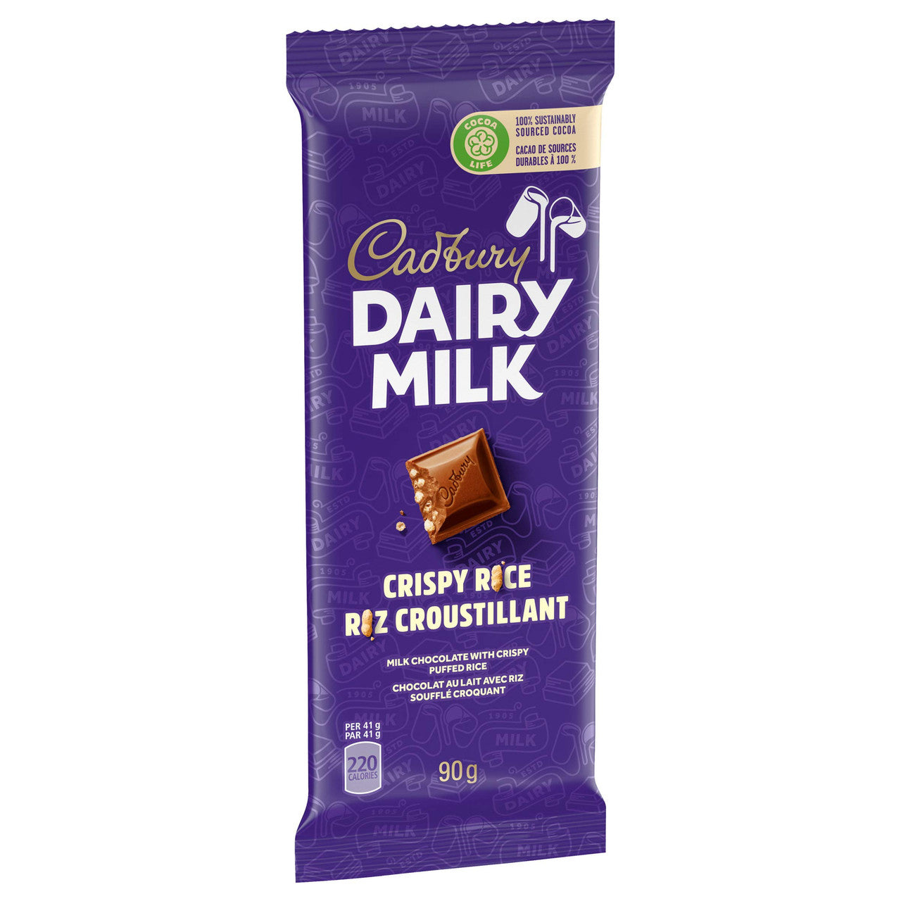 Cadbury Dairy Milk Crispy Rice Bar, 90g/3.2 oz., {Imported from Canada}
