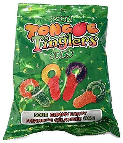 Sour Tongue TINGLERS, (120g/4.2 oz. Each) Sour Keys Gummy Candies,(3 pack) {Imported from Canada}
